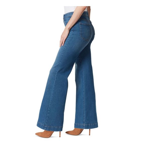 JESSICA SIMPSON Womens Blue Zippered Pocketed Wide Leg Jeans 25 - Picture 3 of 4